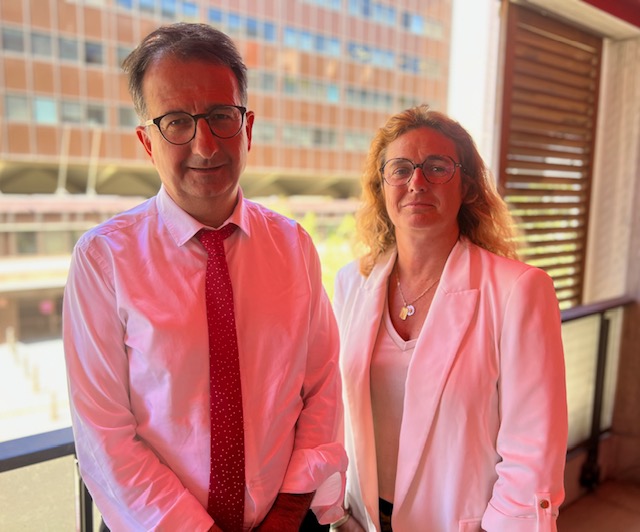 Stéphane Salvetat et Delphine Chouin, co-présidents du Syndicat des transitaires de Méditerranée Rhône-Alpes. ©L.M